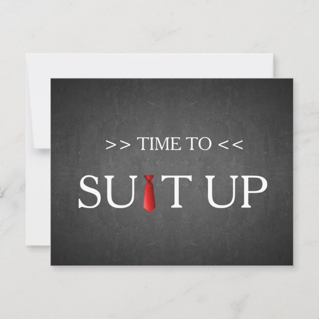 Convites Tempo ao laço vermelho preto do conselho de giz de (Frente)