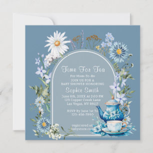 Convites Tempo Azul Dusty Para O Chá de fraldas De Tea Wild