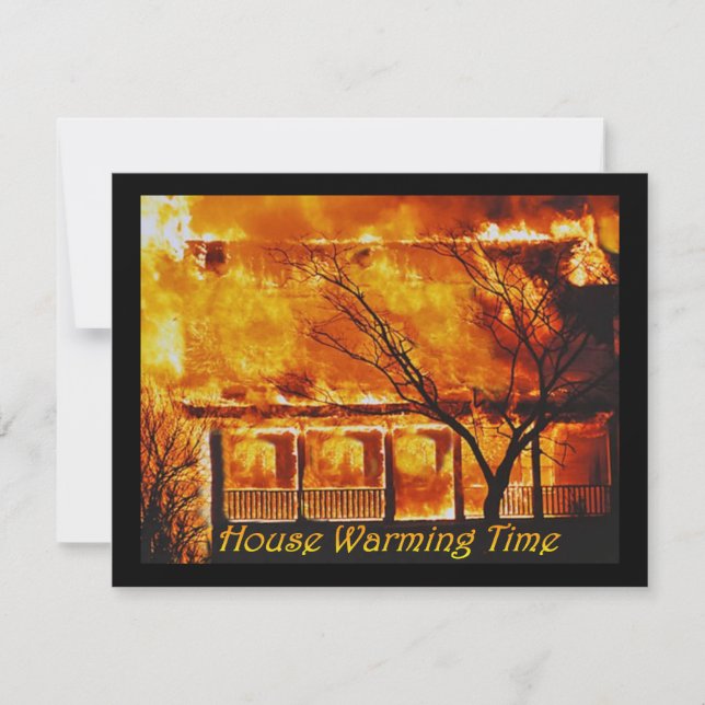 Convites Tempo de aquecimento da casa (Frente)