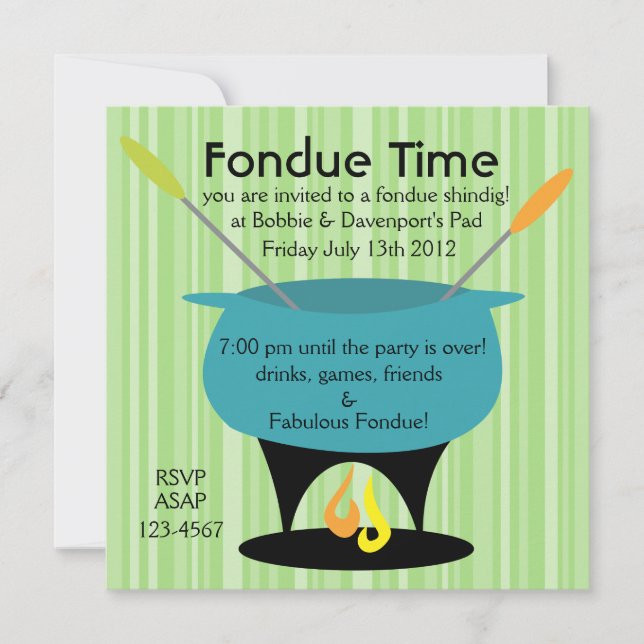 Convites Tempo de Fondue! (Frente)