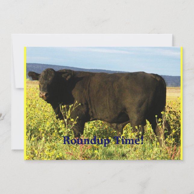 Convites Tempo do ajuntamento!  Movimentação do gado - (Frente)