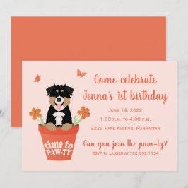 Convites Tempo Para Cachorros Australianos Pawty