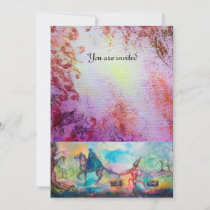 Convites TEMPTAÇÃO Negra Cavaleiro Diabo Tesouro Azul Rox