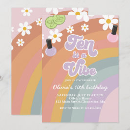 Convites Ten é uma vibe Spa Rainbow 10º Aniversário