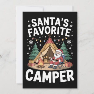 Convites Tenda de Acampamento de Natal Favorita do Papai No