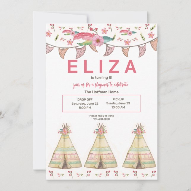 Convites Tenda de Dorme (Frente)