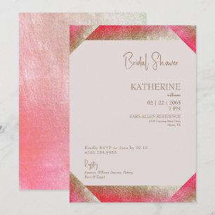 Convites Tendência, Chá de panela Dourado e Rosa Metálico