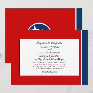 Convites Tenean Flag, Flag of Tennessee Wedding