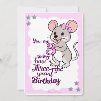 Convites Tenha um Aniversário Três-rifico