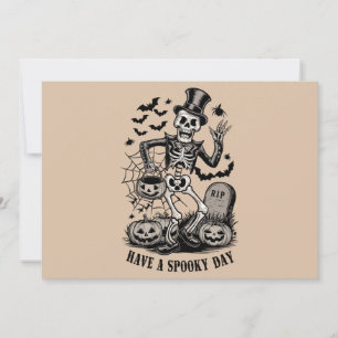 Convites Tenha um esqueleto de bruxa de Dia das Bruxas assu