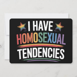 Convites Tenho tendências homossexuais LGBTQ Orgulho Rainbo