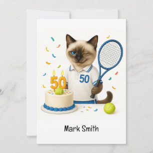 Convites Tênis 50º aniversário para os amantes de gatos