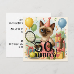 Convites Tênis 50º aniversário para os amantes de gatos