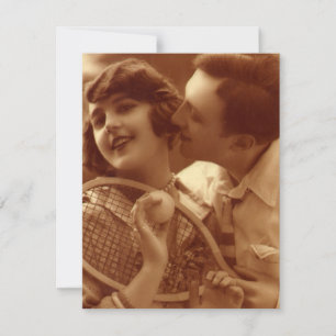 Convites Tênis Esportivo Vintage, Casamento Salve a Data