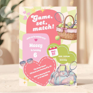 Convites Ténis Feminino Rosa e Verde Préppy