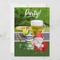 Tênis Natal com bola de Papai Noel e cerveja