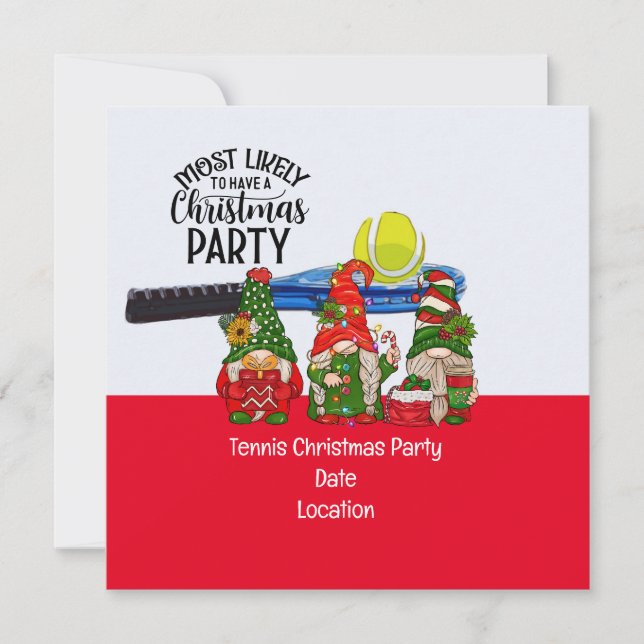 Convites Tênis Natal com Papai Noel é muito provável (Frente)