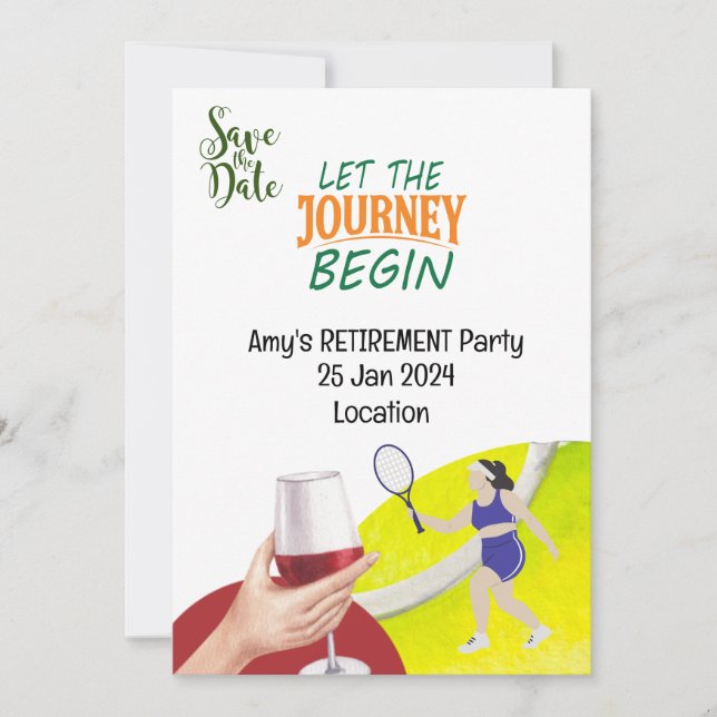 Convites Tênis para a festa de aposentadoria do jogador fem (Frente)