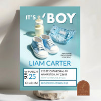 Tênis Pastel Blue It's A Boy Baby Shower