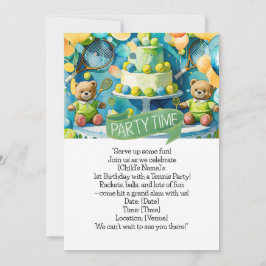 Convites Tênis primeiro aniversario para Menino