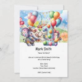 Convites Tênis primeiro aniversario Party