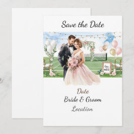 Convites Tênis Salve a data do casamento do Tênis Player
