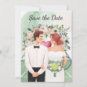 Convites Tênis Salve a data para a aquarela de casamento do