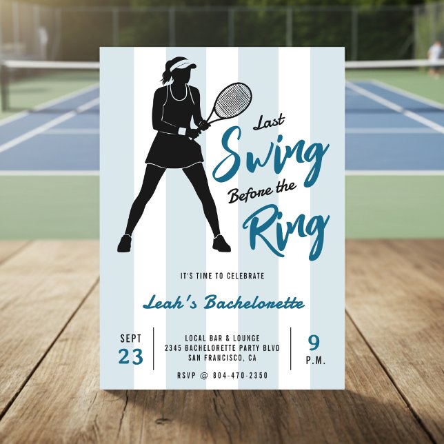 Convites Tennis Bacheloretette Last Swing Before the Ring (Criador carregado)