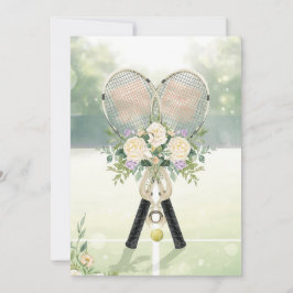 Convites Tennis Salve a data para o casamento do jogador de