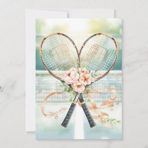Convites Tennis Salve a data para o casamento do jogador de
