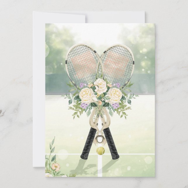 Convites Tennis Save the date for Tennis Player wedding (Frente)