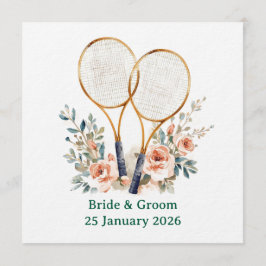 Convites Tennis Save the date Invitation for Wedding