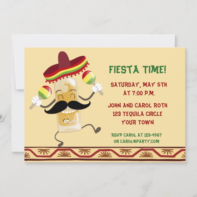 Convites Tequila Bottle Fiesta (Frente)