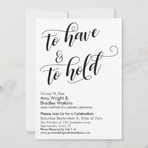 Convites Ter e Segurar Celebração Pós-Casamento do Roteiro