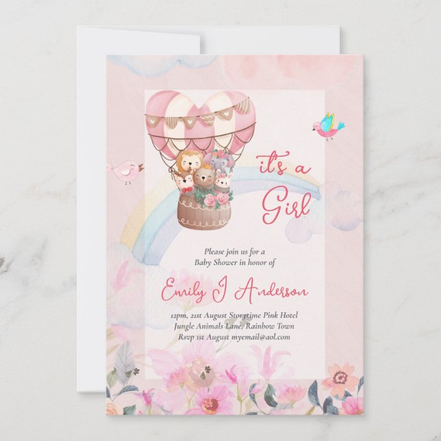 Convites Ter uma garota! Compartilhe a Feliz Revelação de G (Frente)