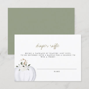 Convites Tera - Boho Greenery - Fralda Dourada Raffle Ticke