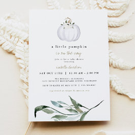 Convites Tera - Chá de fraldas de queda de abóbora branca