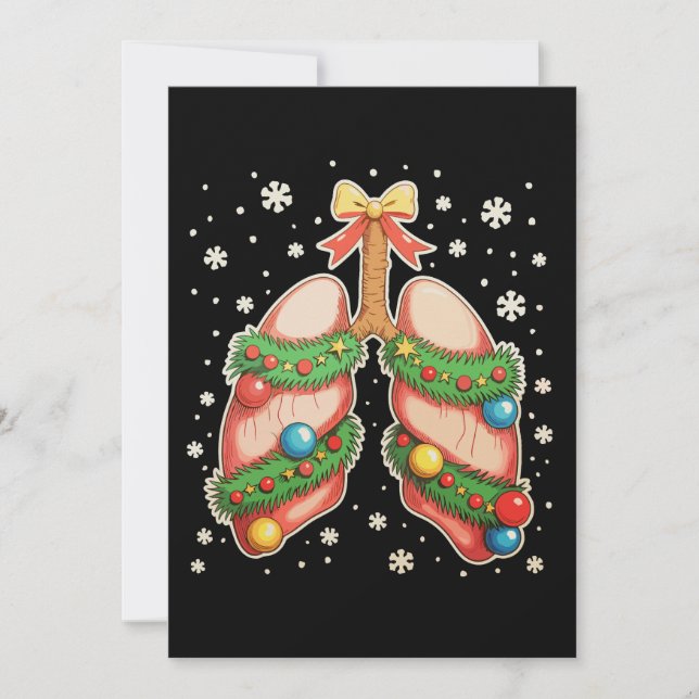 Convites Terapeuta de Árvore de Natal Pulmonar Terapia Resp (Frente)