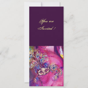 Convites TERCEIRA Bola de mascarada MÁSCARA,azul-amarelo-ou