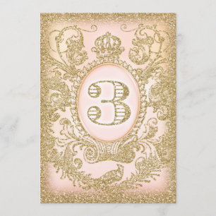 Convites Terceiro aniversário de uma vez no tempo Princesa