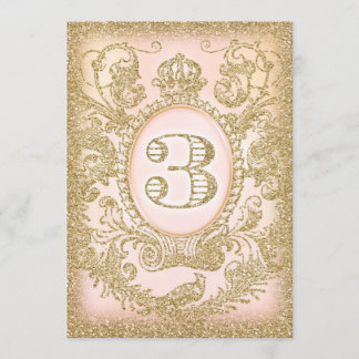 Convites Terceiro aniversário de uma vez no tempo Princesa