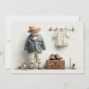 Convites Terninho de bebê Artista Francês de 1º aniversário
