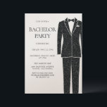 Convites Terno Preto & Gravata Champagne Brilho Festa de De<br><div class="desc">Convite para Festa de Despedida de Solteiro Terno Preto & Gravata Champagne Brilho

Veja a coleção correspondente na Loja Niche and Nest

Muito obrigado</div>