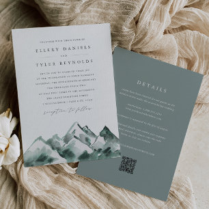 Convites Terra Casamento Duplo-Lado Da Cordilheira