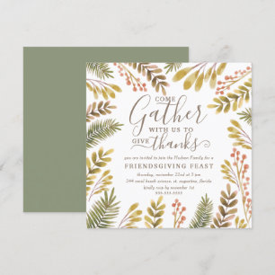 Convites Terra de Aquarela do outono de ação de amizade