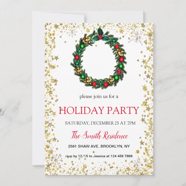 Convites Terra de Natal, Ouros e Estrelas (Frente)