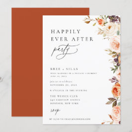 Convites Terra do outono Floral Feliz Para Sempre Após a Fe