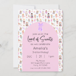 Convites Terra do Sweets Nutcracker Foto de Aniversário