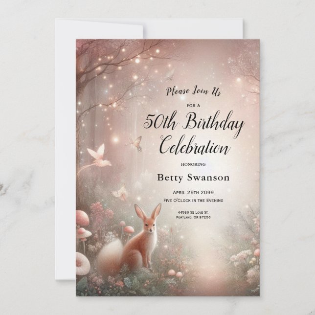 Convites Terra Luminosa do reino de Sparkle e Bloom (Frente)