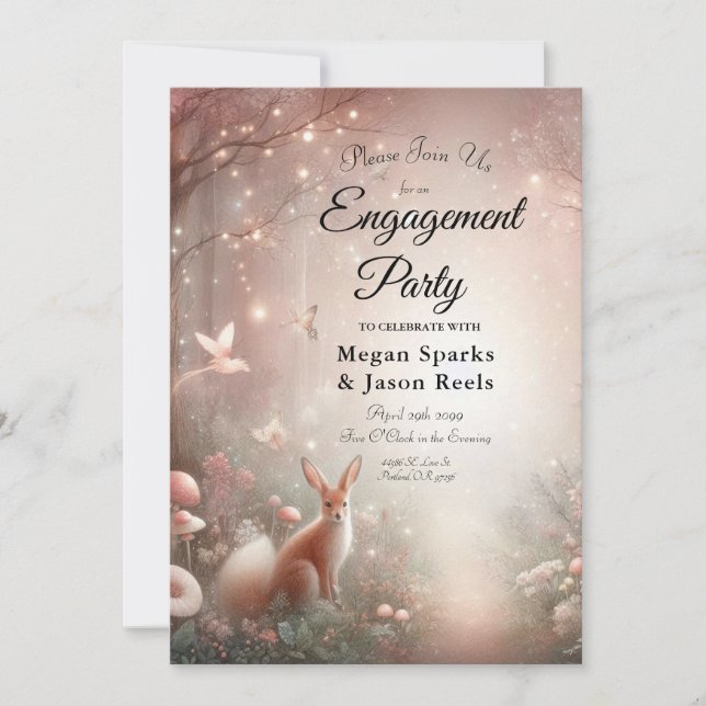 Convites Terra Luminosa do reino de Sparkle e Bloom (Frente)